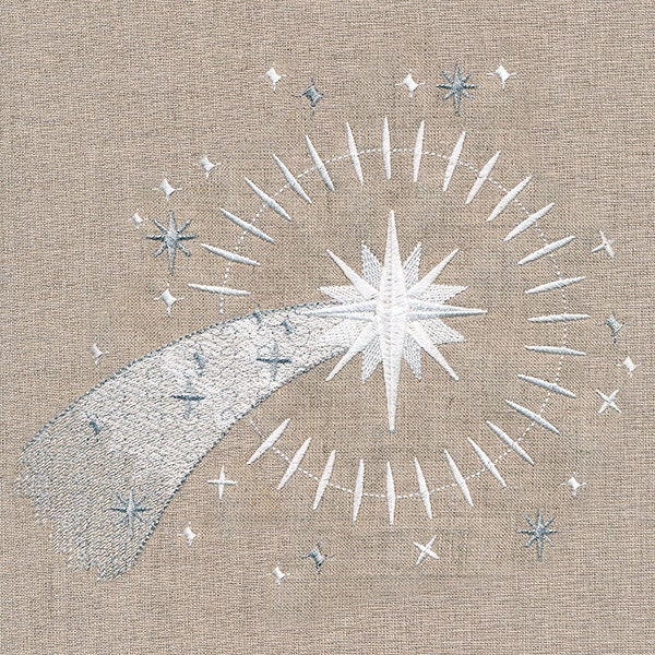 Delicate Celestial Shooting Star Embroidered Towel Flour Sack Towel Kitchen Towel Tea Towel Dish Towel Star Embroidery Decorative Towel