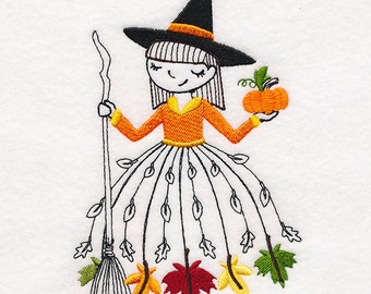 October Friend Halloween Charms Embroidered Towel Flour Sack Towel Kitchen Towel Hand Towel Tea Towel Dish Towel Halloween Towel