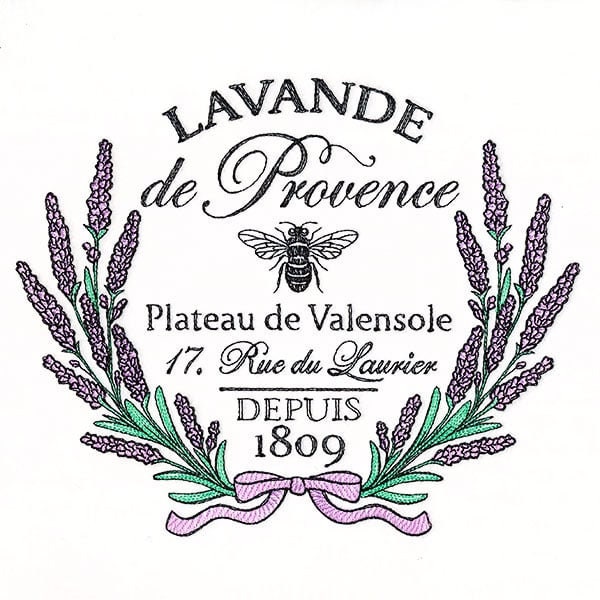 French Market Lavande de Provence Embroidered Towel Flour Sack Towel Kitchen Towel Hand Towel Tea Towel Dish Towel Velour Hand Towel