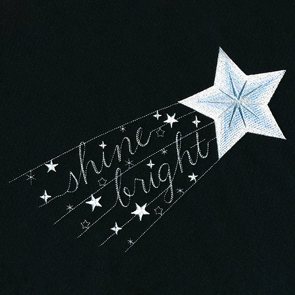 Shine Bright Star Embroidered Towel Flour Sack Towel Kitchen Towel Tea Towel Dish Towel Star Embroidery Decorative Towel