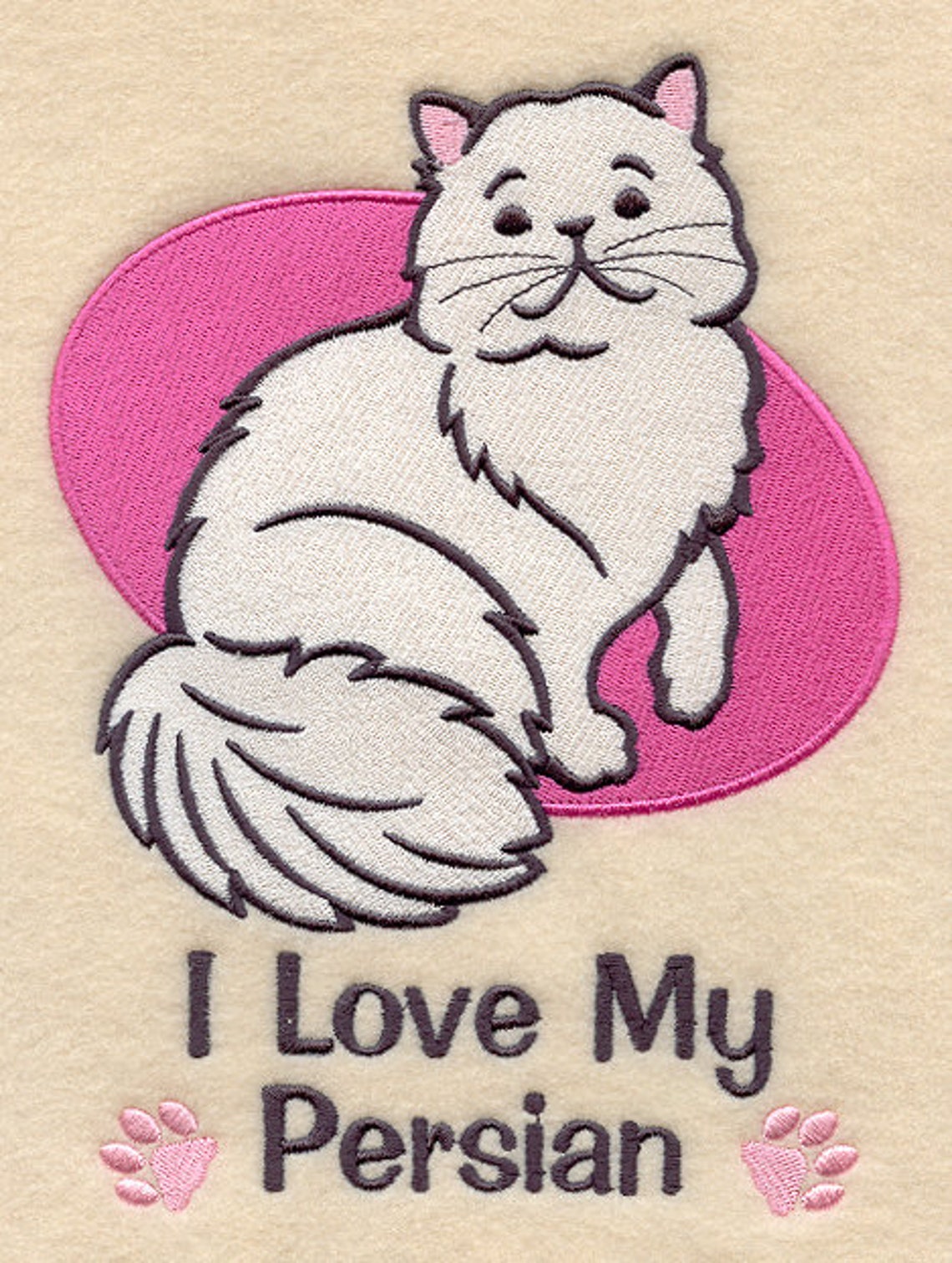 I Love My Persian Cat Embroidered Towel Flour Sack Towel Etsy