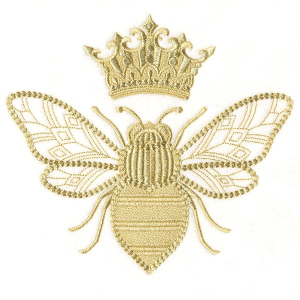 Majestic Queen Bee Embroidered Towel Flour Sack Towel Kitchen Towel Hand Towel Tea Towel Dish Towel Honey Bee Bee Keeper