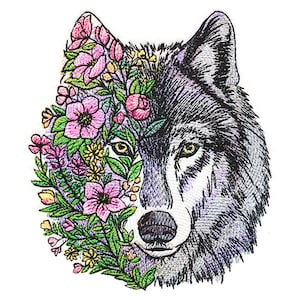 North Wind Wolf Embroidered Towel Flour Sack Towel Kitchen Towel Hand Towel Tea Towel Terry Hand Towel Dish Towel Wolf Embroidery