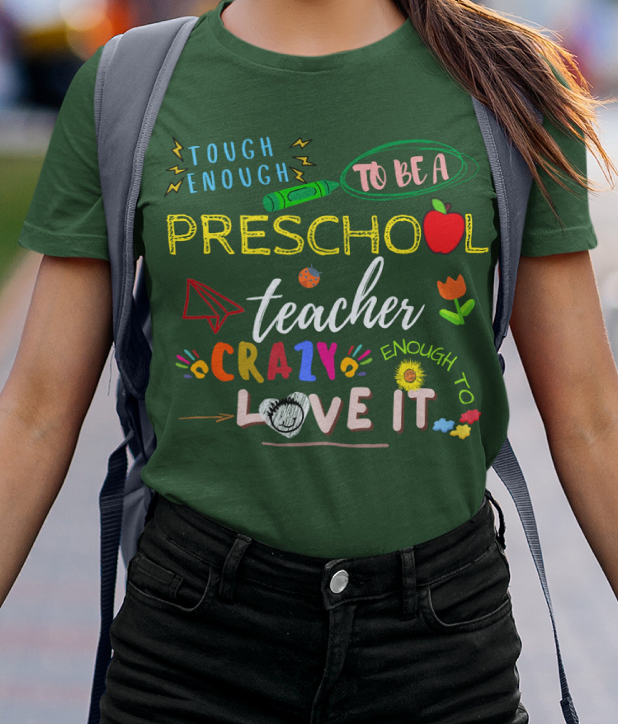 Preschool Teacher Shirt Tough Enough To Be A Preschool Etsy