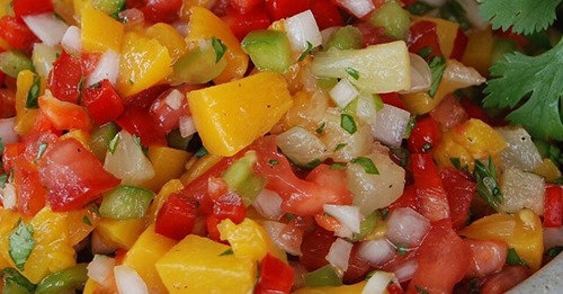 Mango Salsa Grammas Jamaican Recipe Etsy