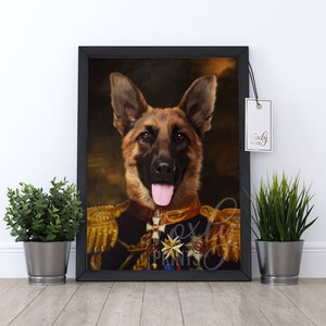 Dog portrait, a custom dog portrait from your photo, digital file, printed poster or framed poster image 8