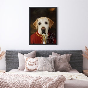 Dog portrait, a custom dog portrait from your photo, digital file, printed poster or framed poster image 9