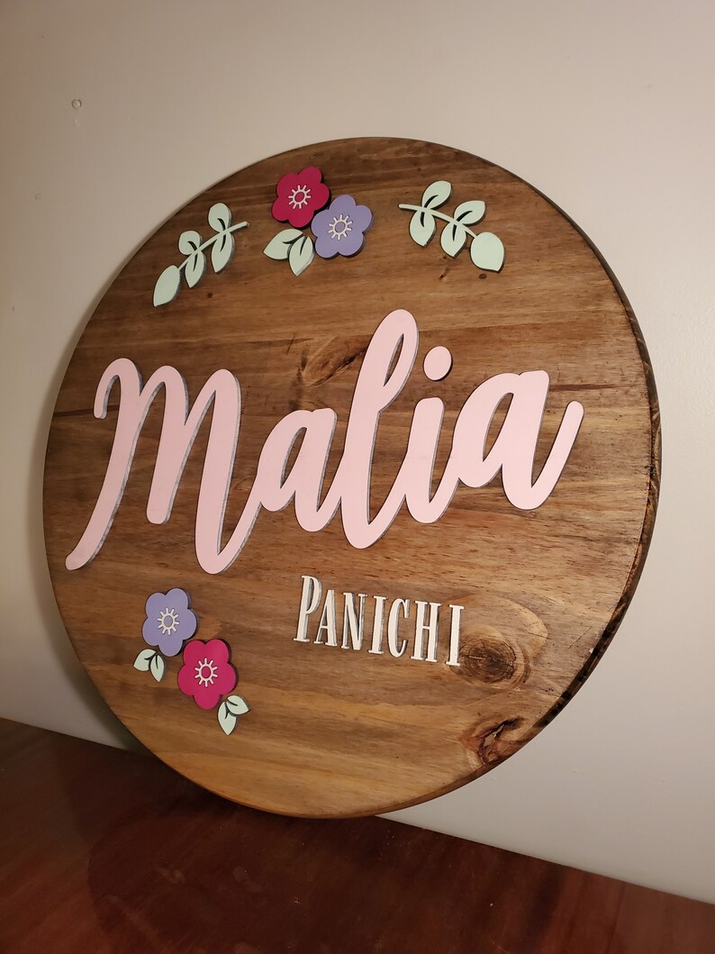 Children/'s Bedroom Decor Nursery Name Sign Gift for New Parents Nursery Decoration Custom Name Sign Baby Shower Gift