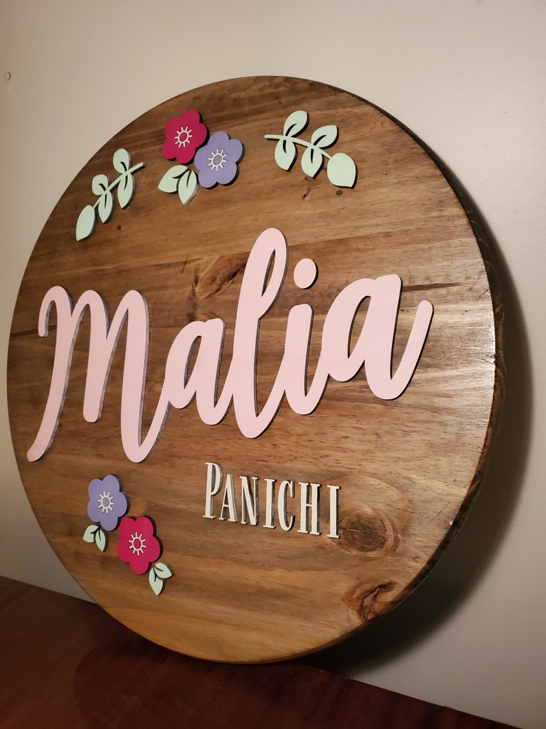 Children/'s Bedroom Decor Nursery Name Sign Gift for New Parents Nursery Decoration Custom Name Sign Baby Shower Gift