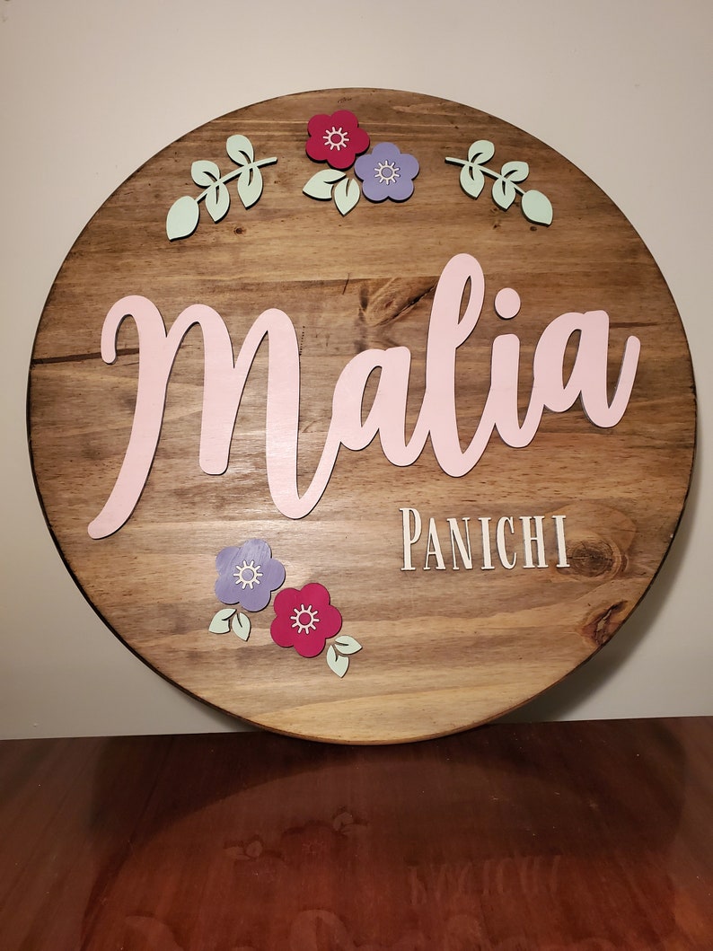 Children/'s Bedroom Decor Nursery Name Sign Gift for New Parents Nursery Decoration Custom Name Sign Baby Shower Gift