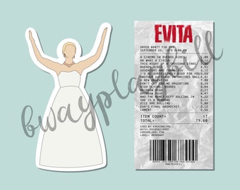 Set of 2 Evita Stickers