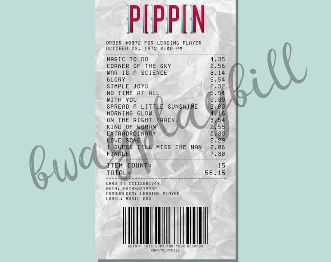 Pippin Album Receipt Sticker