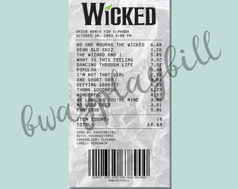 Wicked Album Receipt Sticker