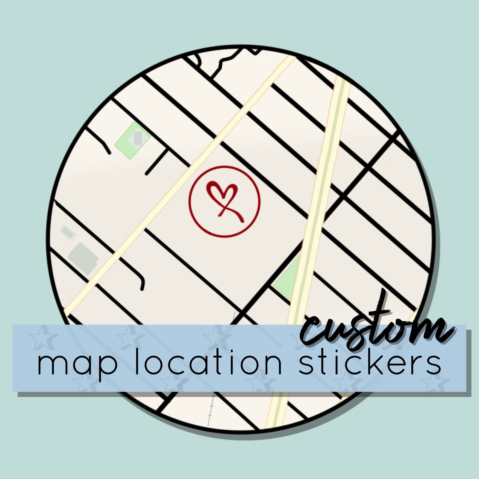 Set of 2 Custom Map Location Stickers Personalized Perfect - Etsy UK