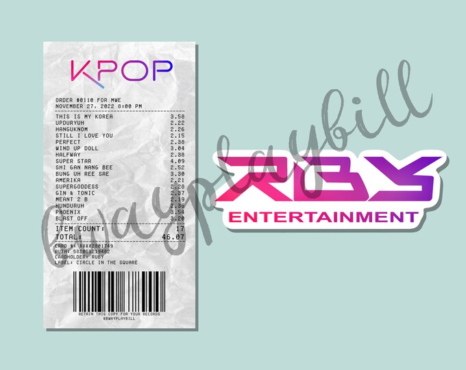 Set of 2 Kpop Broadway Musical Theatre Stickers