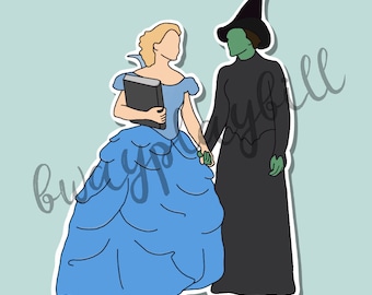 Wicked: Elphaba and Glinda Sticker