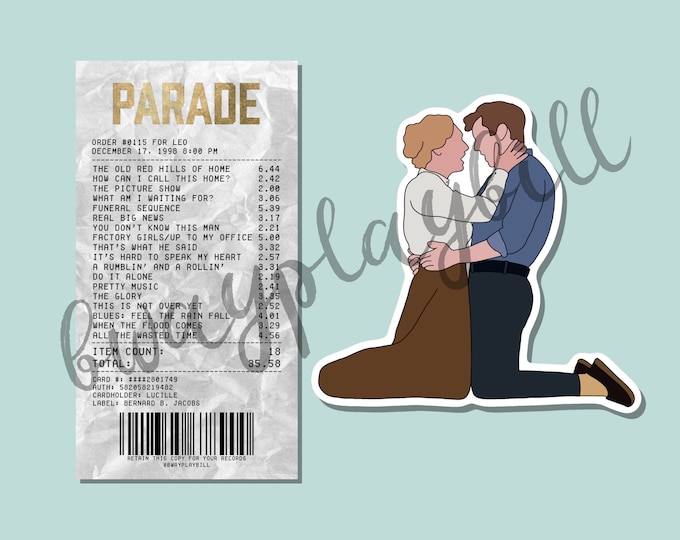 Set of 2 Parade Broadway Musical Theatre Stickers