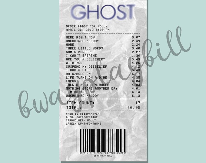 Ghost Album Receipt Sticker