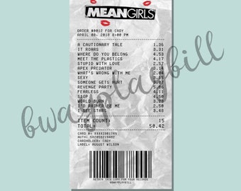 Mean Girls Album Receipt Sticker