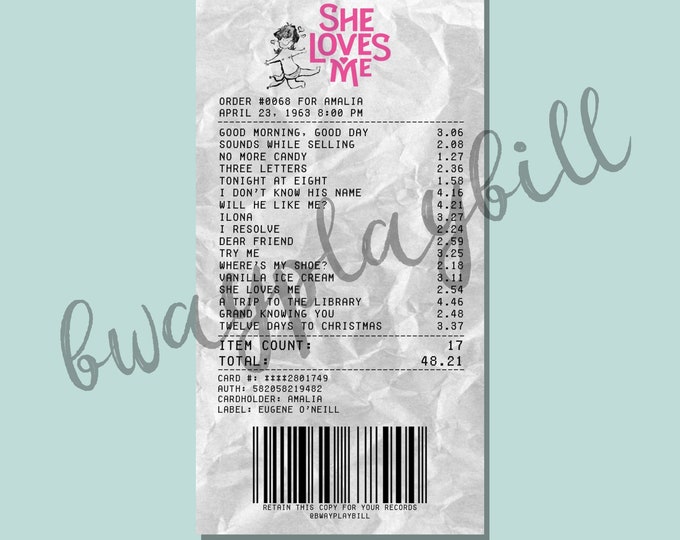 She Loves Me Album Receipt Sticker