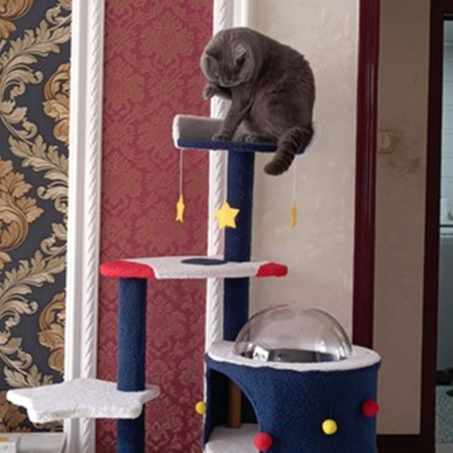 Rocket Cat Tree Tower Luxury Cat Condos Hammock Bed Modern Etsy