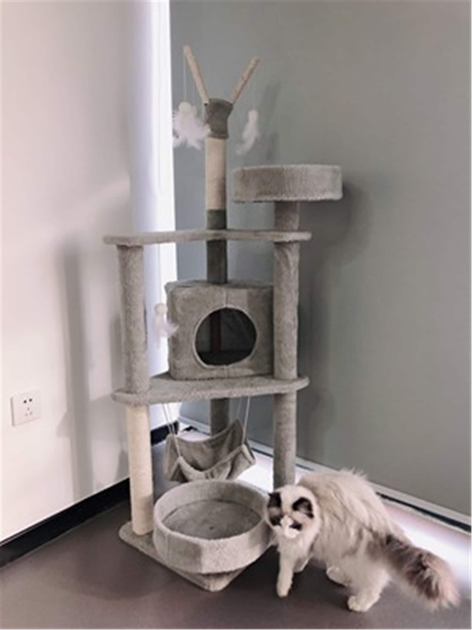 10 Style Cat Tree Tower Gray Cat Climbing Frame Modern Cat Etsy