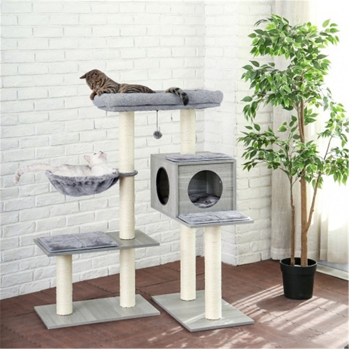 Cat Tree Tower With Large Platform Cat Climbing Frame Luxury Etsy