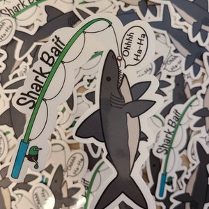 Shark Bait | Sticker | Decal | Laptop | Waterproof | Laminated | Vinyl