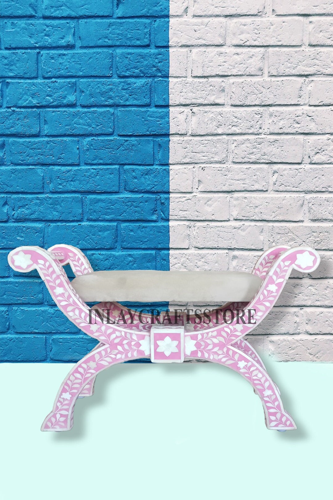 Bone Inlay Floral Design Jenny Pink Bone Inlay Floral Design - Etsy