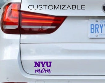 Customizable College/University Abbreviation Mom Car Decal | Sticker | Gift For Mom | College Sticker | Personalize | 3.5 in wide