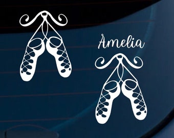 Pegatina para zapatos de baile irlandés / Calcomanía suave Ghillie para zapatos / Pegatina personalizable para la ventana del coche: impermeable, resistente a la intemperie y de larga duración