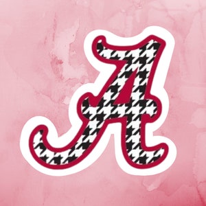 Vintage University of Alabama Sticker Seal Bama Crimson Tide White Capstone