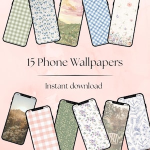 Cottagecore-telefoonachtergronden | 15 digitale achtergronden met bloemen, gingham en platteland | Esthetische vergrendelschermen | Smartphone