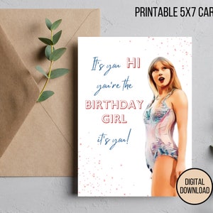 Geburtstagskarte zum Ausdrucken | It's You Hallo Du bist das Geburtstagskind, das bist du | Alles Gute zum Geburtstag | Digitaler Download | Digitaler Download | Taylor