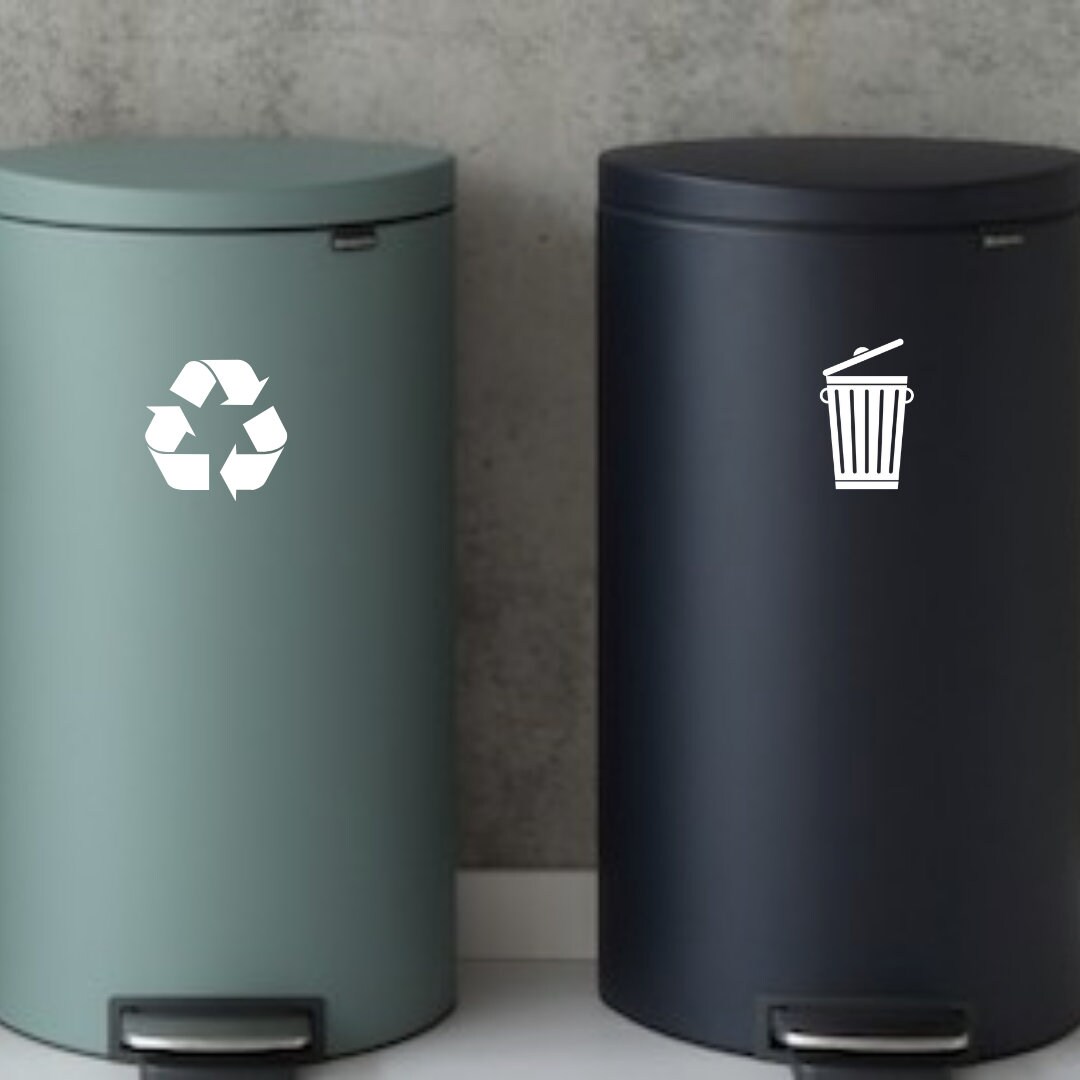 Trash Recycle AND Compost Stickers Decals Label Vinyl - Etsy
