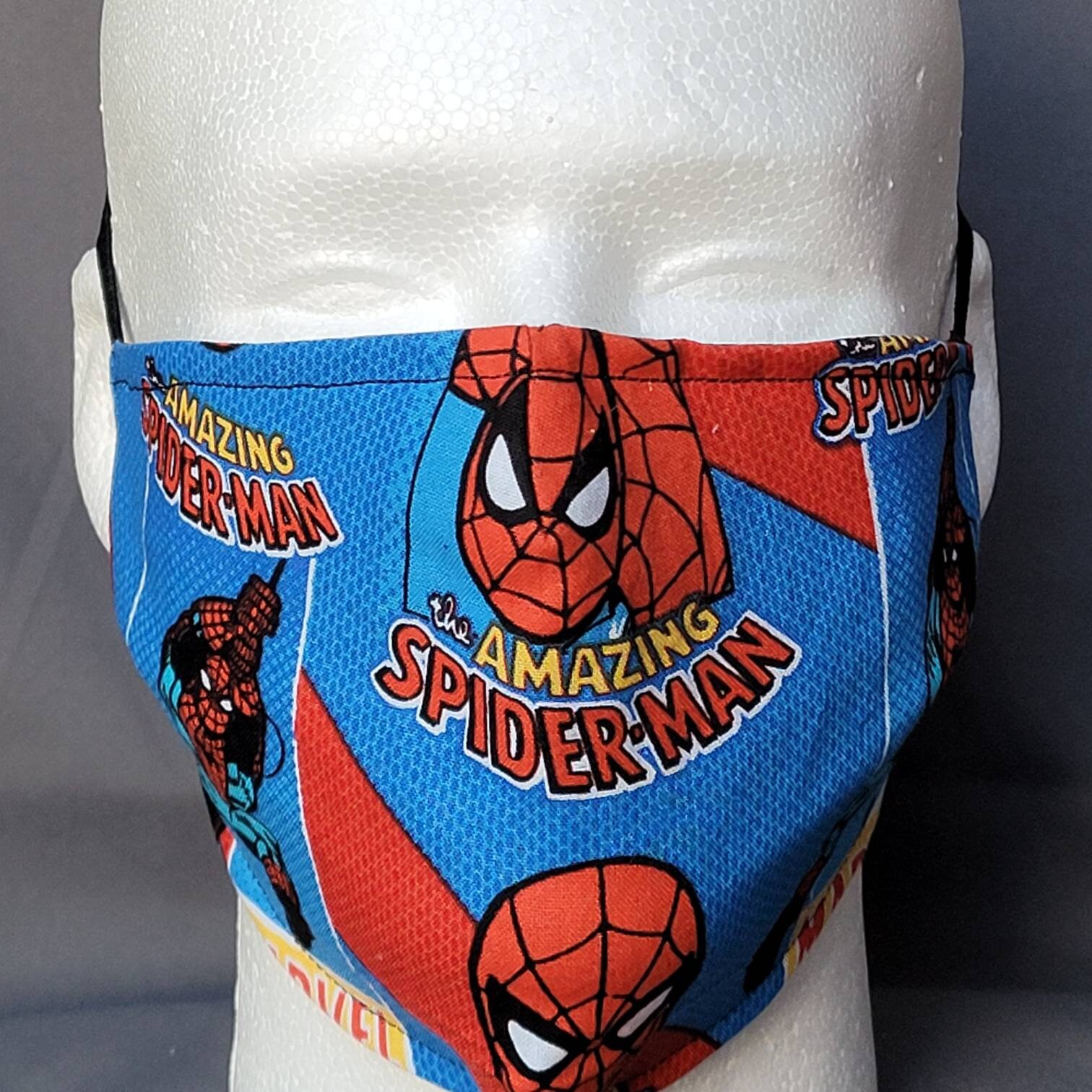 012 Spiderman Design Adult Face Masks 100% Cotton Handmade | Etsy