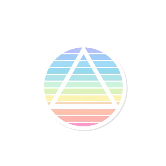 AA Recovery Symbol Waterproof Vinyl Sticker Pink Sobriety | Etsy