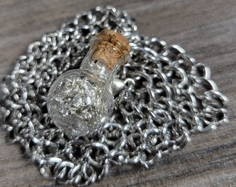 Glass Jar Pendant Necklace