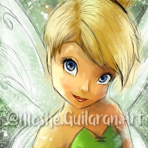 Digital Downloadable Artwork - Sketched Tink - JPEG file