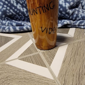 Hunting vibes brown tumbler, Deer tumbler, ready to ship