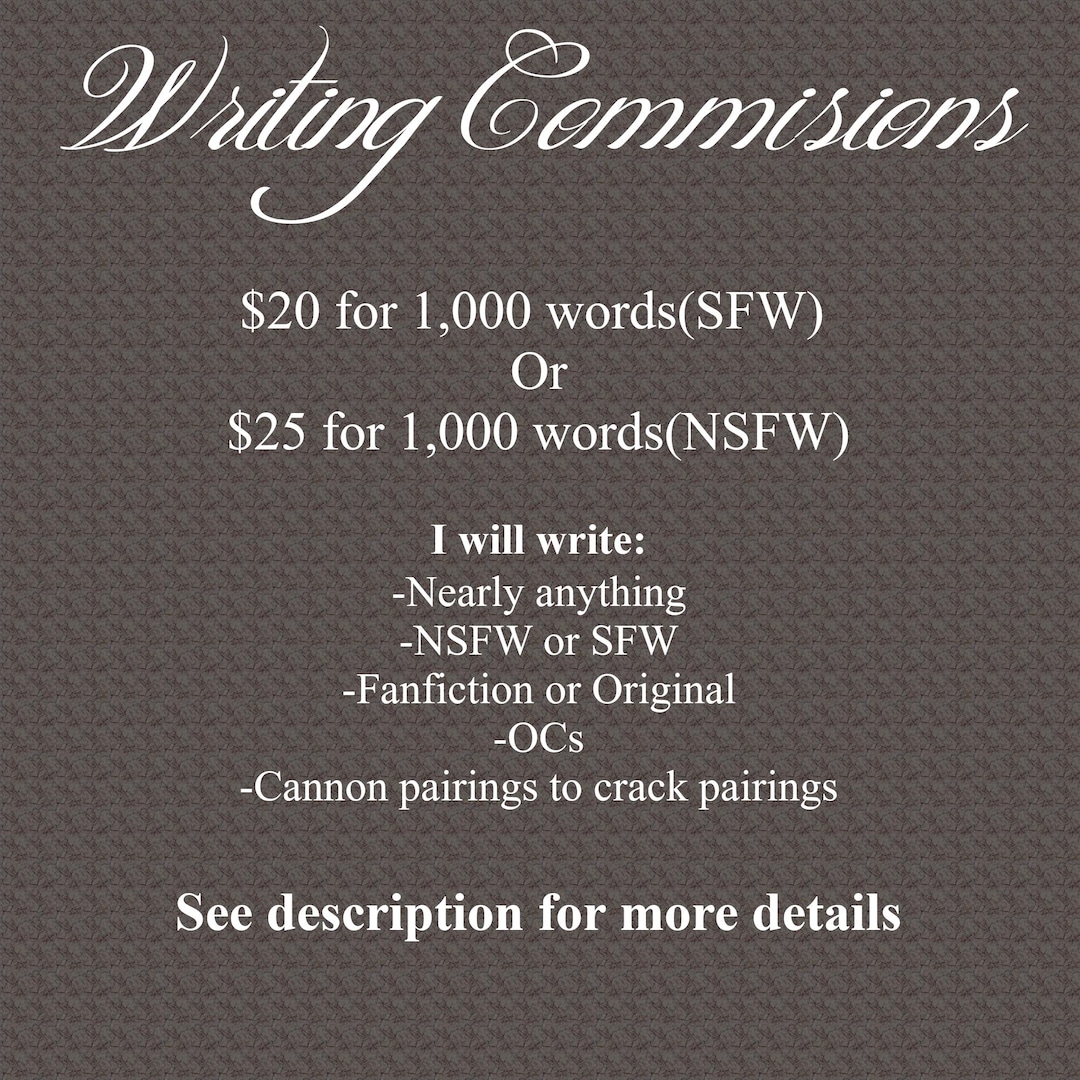 Writing Commission - Etsy