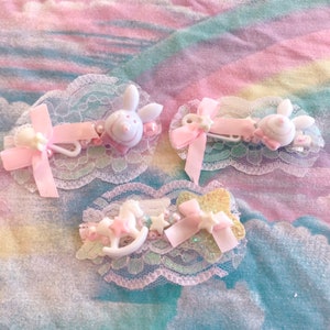 Pastel Lacey Clips