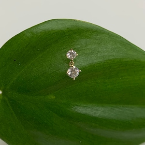 Solid 9ct Gold Cubic Zirconia Cartilage Helix Conch Tragus Earring