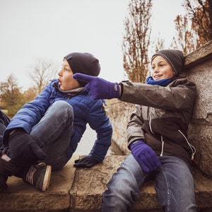 Kinder Strickhandschuhe aus Baumwolle mit Thinsulate-Futter Bild 5