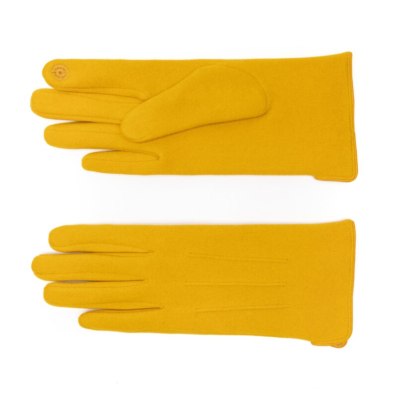 VEGAN ladies gloves in fleece optic lined with teddy fleece and equipped with touch function image 3