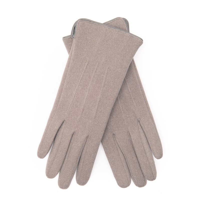 VEGAN ladies gloves in fleece optic lined with teddy fleece and equipped with touch function image 6