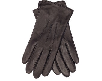 Gants pour hommes en cuir italien, avec fonction tactile