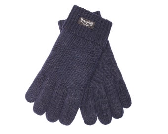 Men's knitted wool gloves with Thinsulate lining