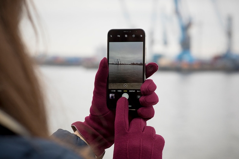 gants végan en optique polaire avec une function tactile image 8