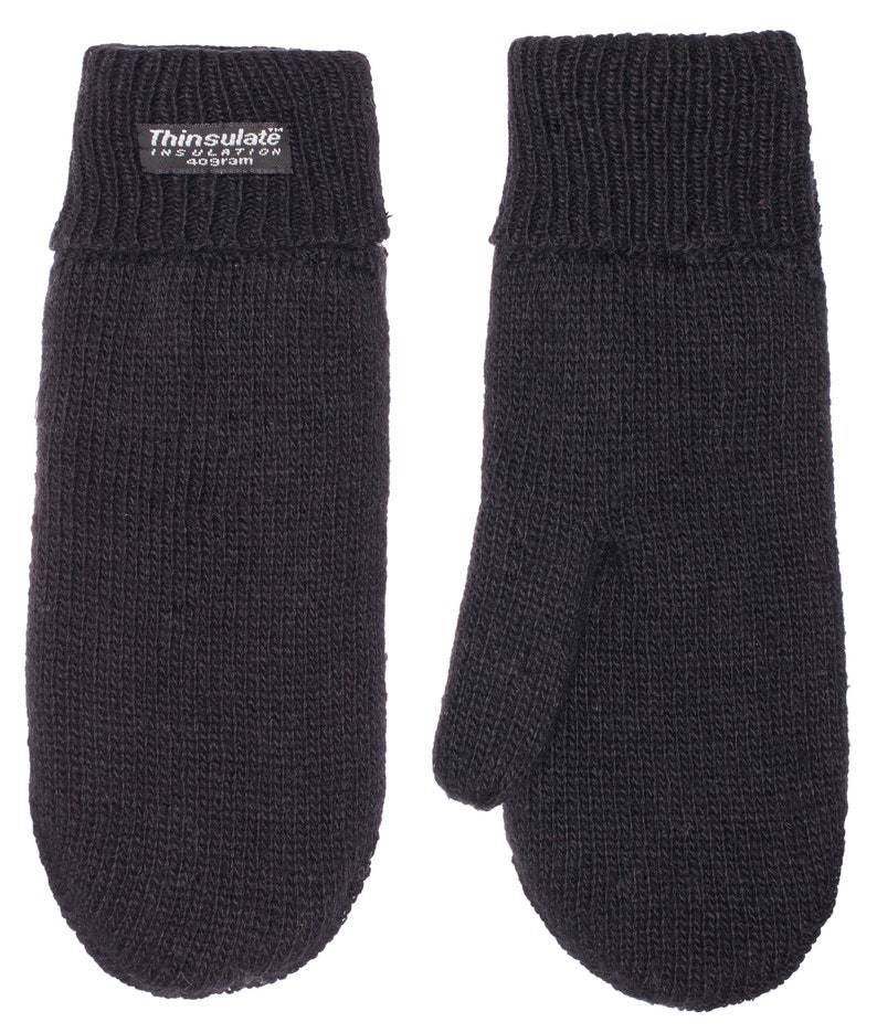 Ladies knitted wool mitten with Thinsulate lining image 4